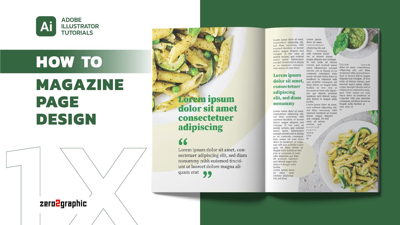 How to Create Magazine Page Layout Design in Adobe Illustrator CC 2020