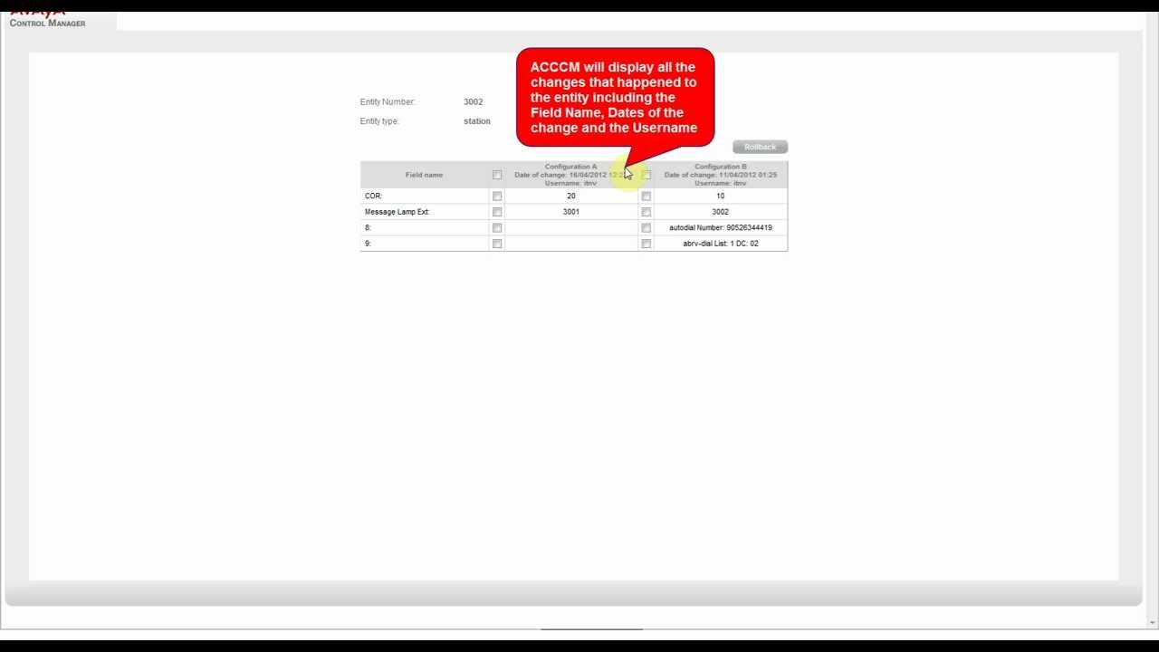 ACCCM Audit Log