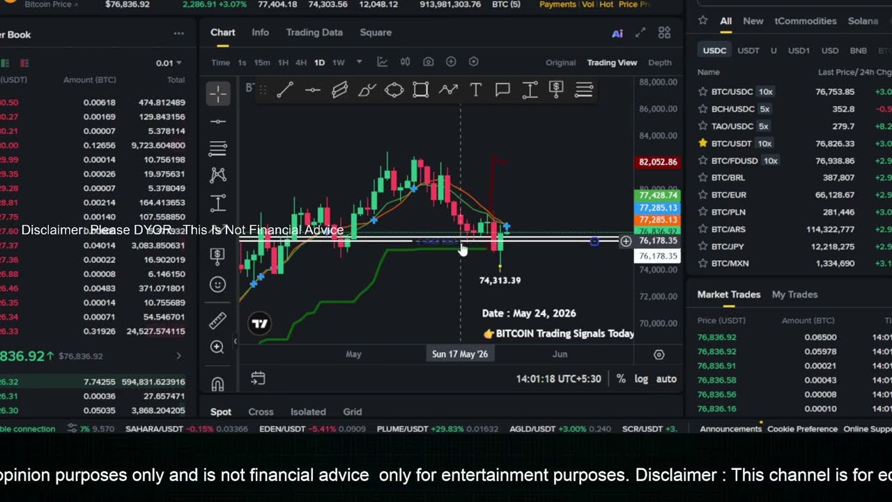 Bitcoin Crash 24 May 2026 | Livedaytrader
