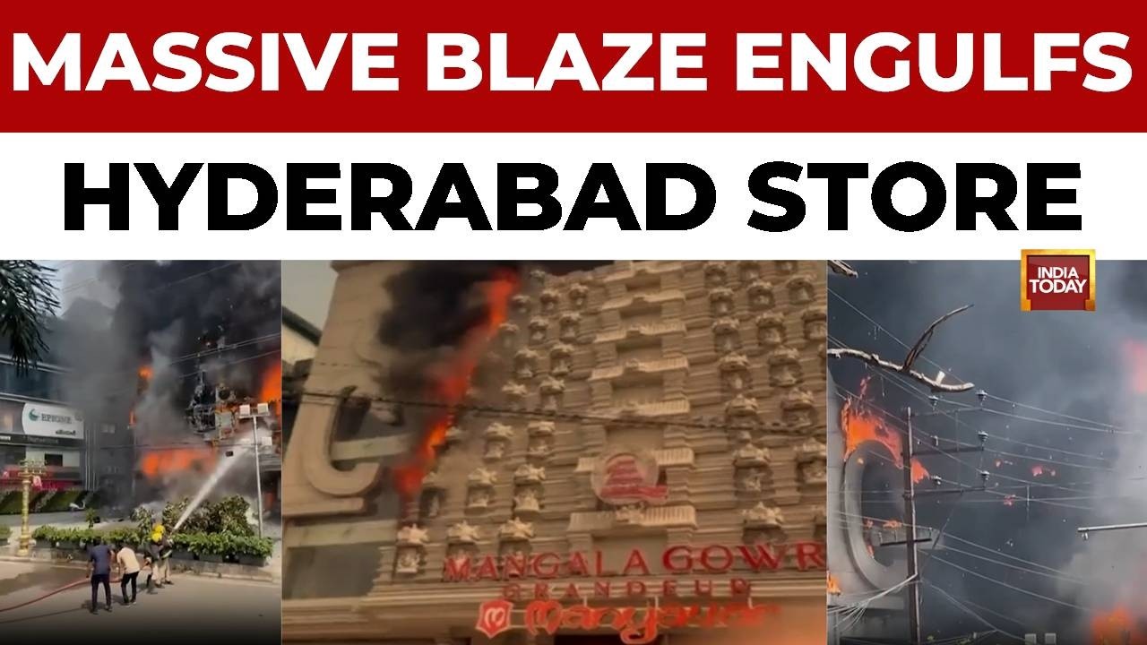 Massive Fire Breaks Out at Mangalya Gowri Saree Showroom in Hyderabad&rsquo;s Jubilee Hills | India Today
