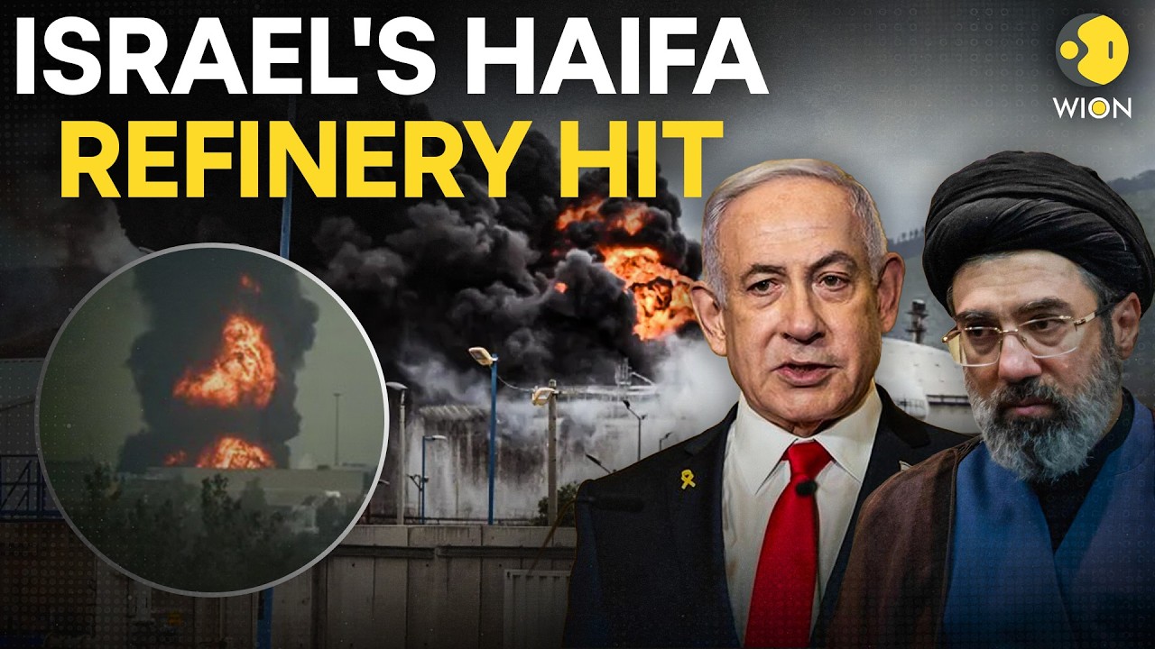 Iran Strikes Back: Haifa Oil Refinery Hit By Missile Debris, Thick Smoke Seen After Strike |Original