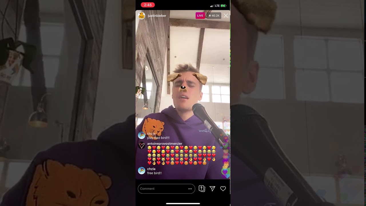 Justin Bieber Instagram Live Part 1 - March 23, 2020