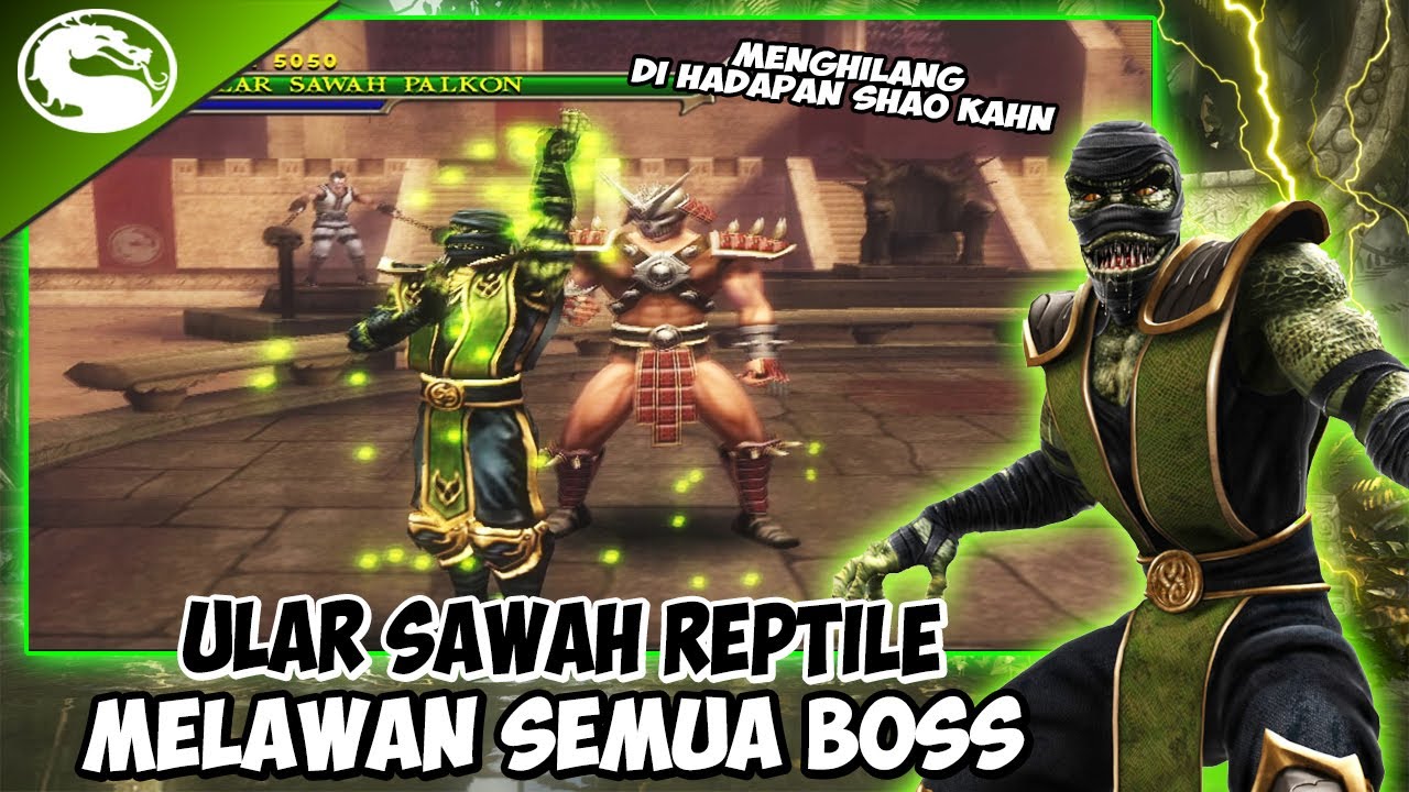 REPTILE BOSS SKILL MENGHILANG HILANG MELAWAN SEMUA BOSS - Mortal Kombat Shaolin Monks (HARD) PS2
