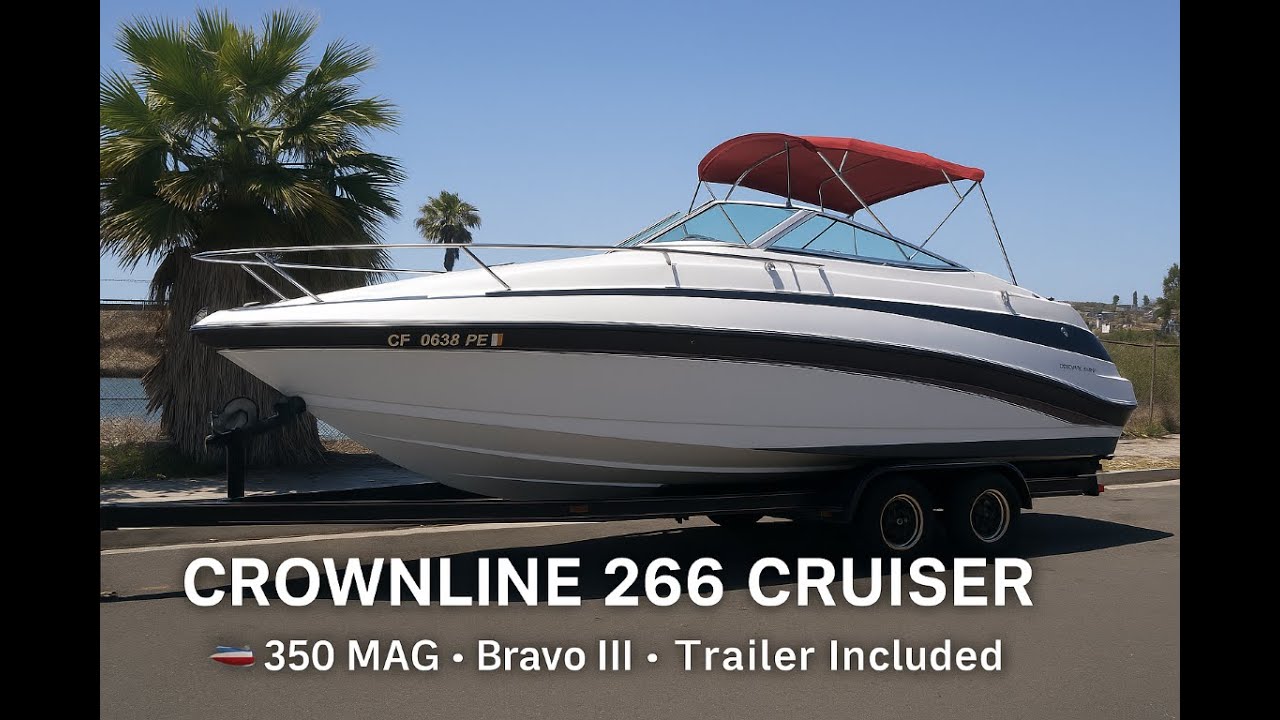 1998 Crownline 266 | Trailerable Cruiser • 350 MAG • Bravo III Drive South Mountain Yachts