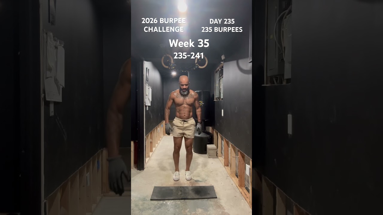 2026 BURPEE CHALLENGE w/Sir Woodrow.Day 235✌🏽🖤🙏🏽🫱🏽&zwj;🫲🏾 #burpees #motivation #accountability