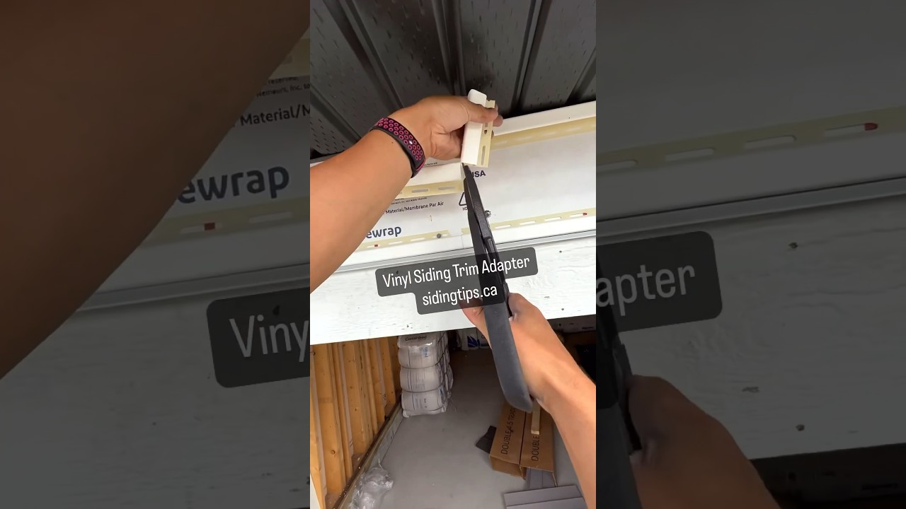 Joining vinyl siding J channel and nailing with a roofing nailer with trim adapter