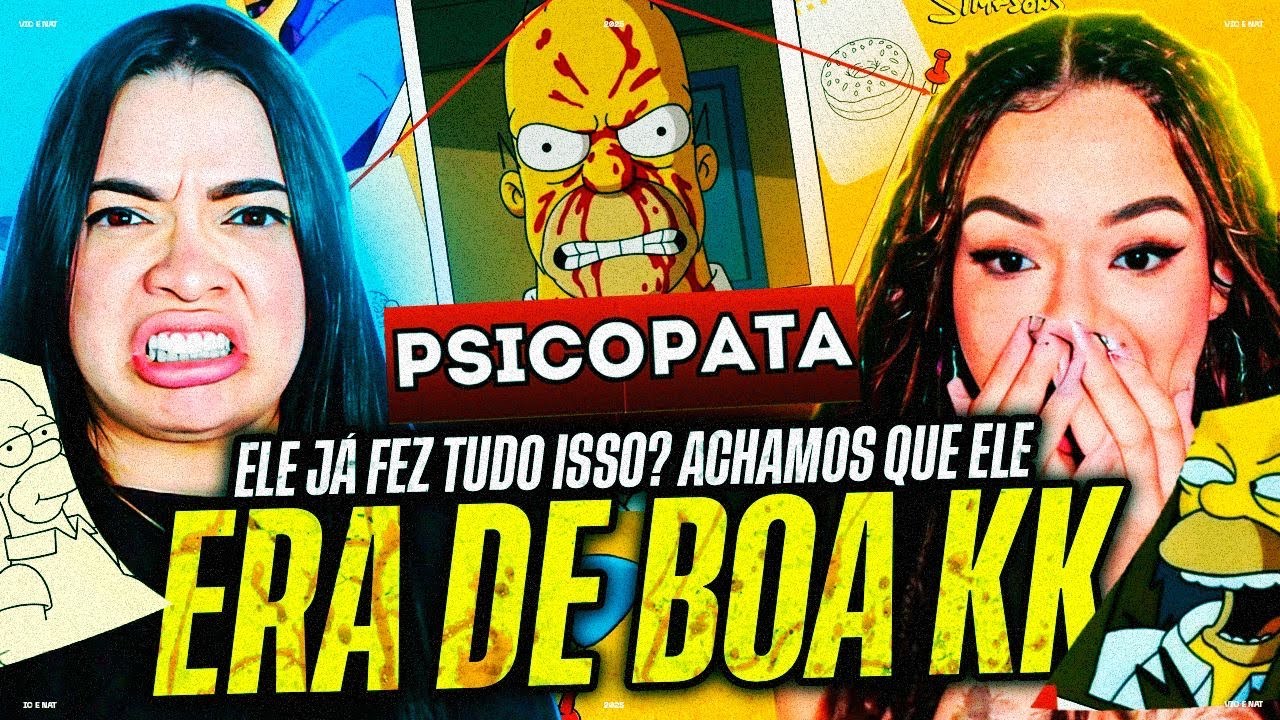 REAGINDO a TODOS os CRIMES cometidos pelo HOMER SIMPSON | Os Simpsons | Nat e Vic MV