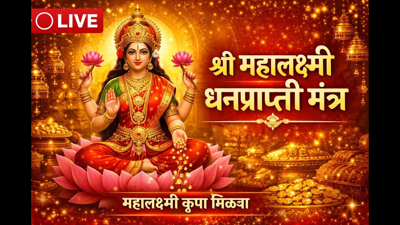 Live :माता लक्ष्मी का चमत्कारी धनप्राप्ति महालक्ष्मी मंत्र : ॐ महालक्ष्मी नमो नमः | #MahalaxmiMantra