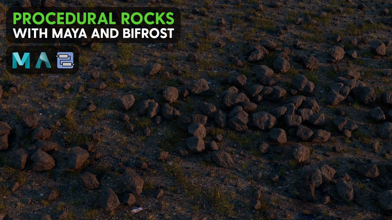 Процедурные камни с Maya и Bifrost