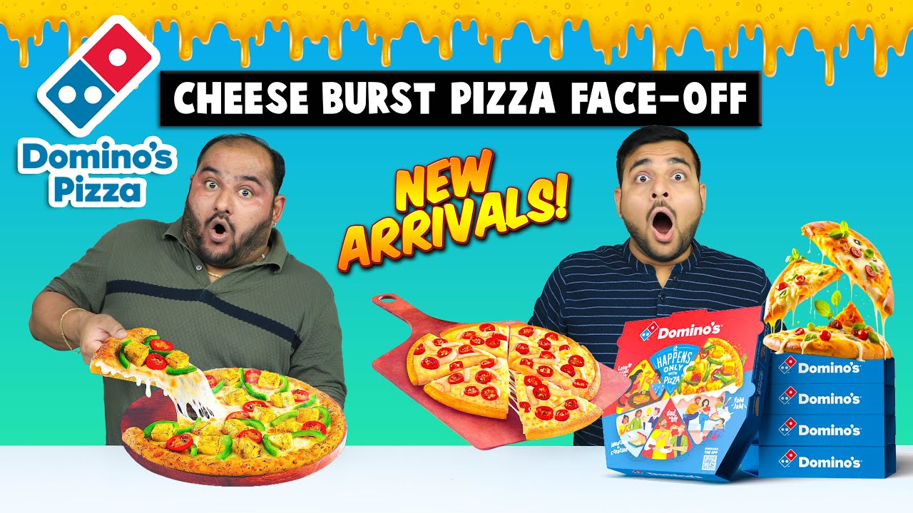 Domino's Cheese Burst Pizza Face-Off | New Cheese Burst Pizzas From Domino's | Viwa Food World