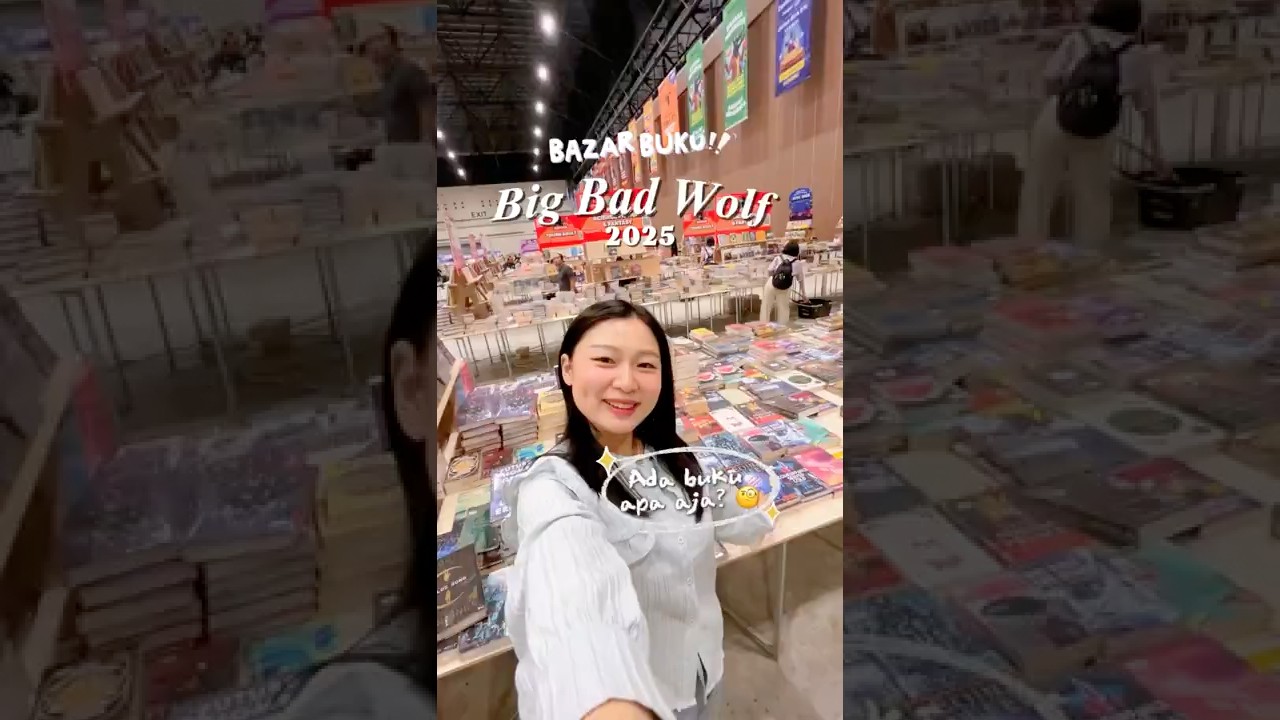 Bazar buku big bad wolf, ada apa aja? 😆 #bazar #bookfair #booktube #bbw