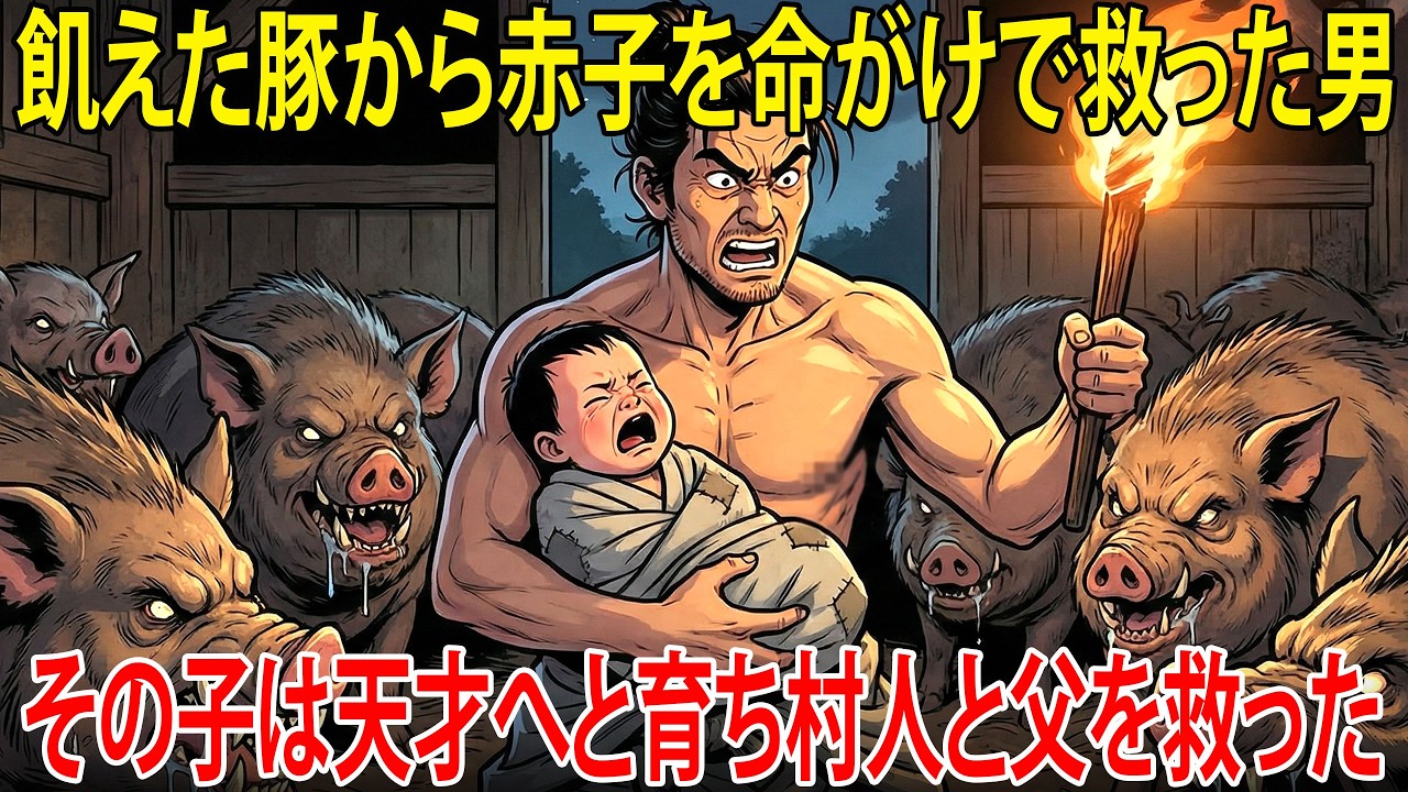 皆に「豚小屋のバカ」と笑われた下男が、豚小屋に捨てられ飢えた豚に噛み裂かれそうだった赤ん坊を救い、育て上げた…やがてその少年は才能で一つの地域を変えていく｜泣ける話｜民話｜昔話｜