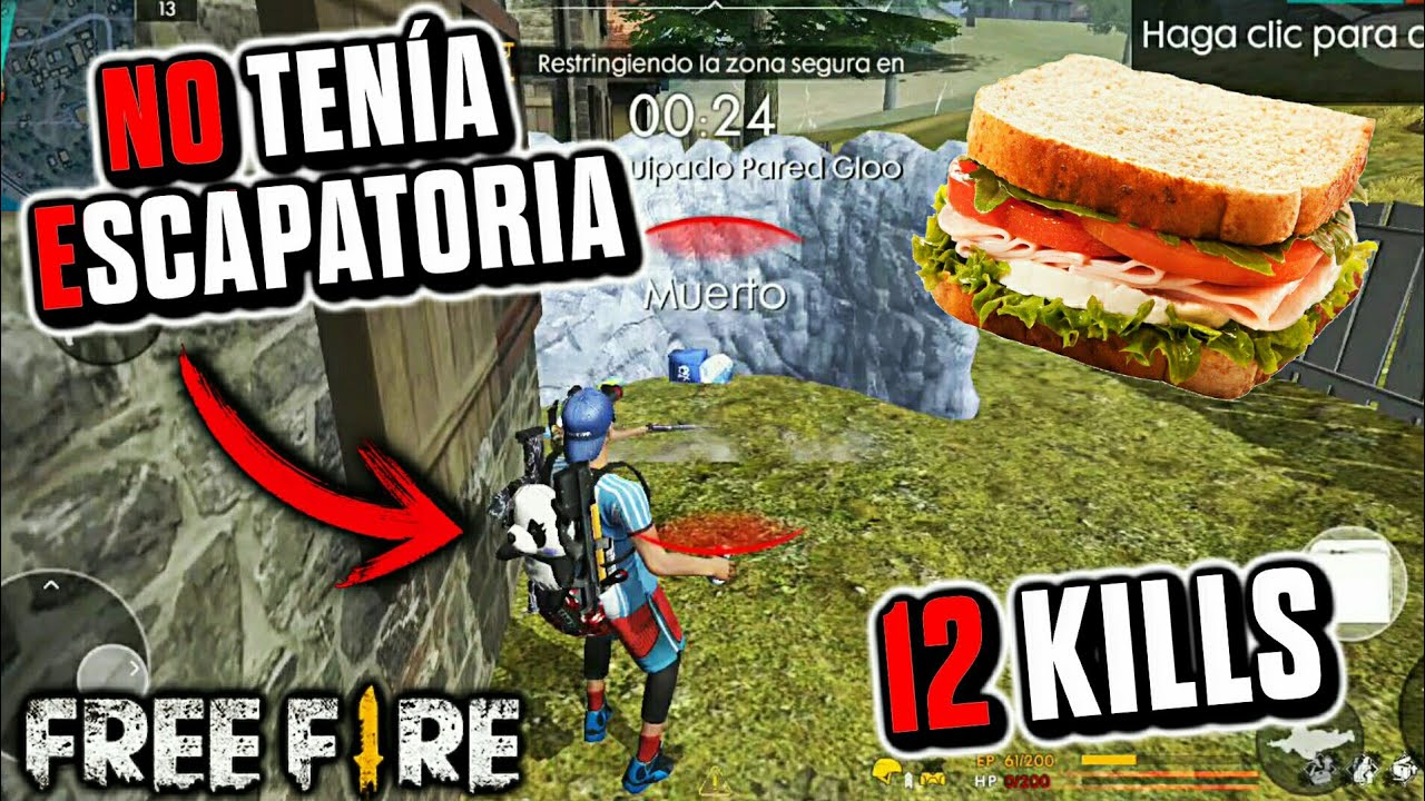 ES INCREÍBLE COMO ME HICIERON EL SÁNDWICH CUANDO TENÍA LA PARTIDA YA GANADA CON 12 KILLS •FREE FIRE•