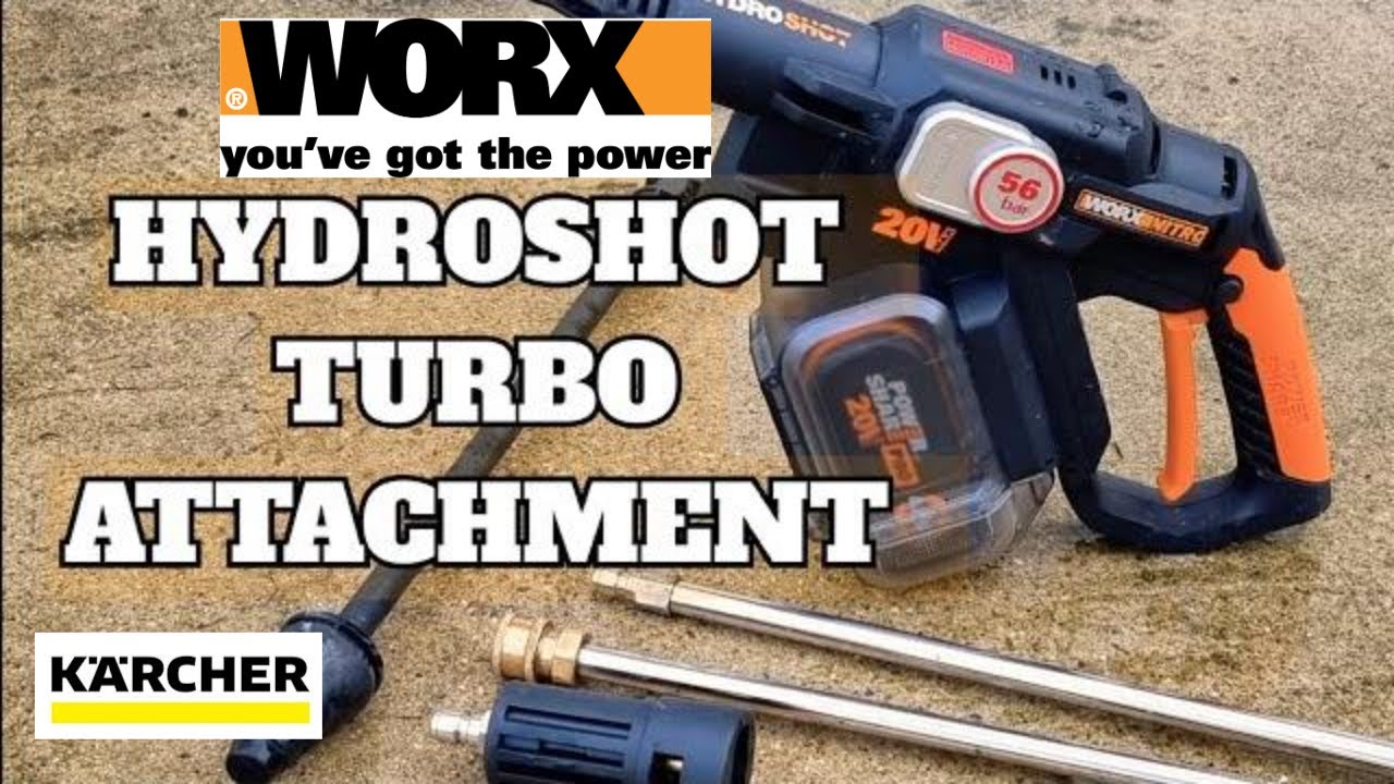 Water Power With Turbo Nozzle Attachment For Kärcher & Worx Hydroshot!