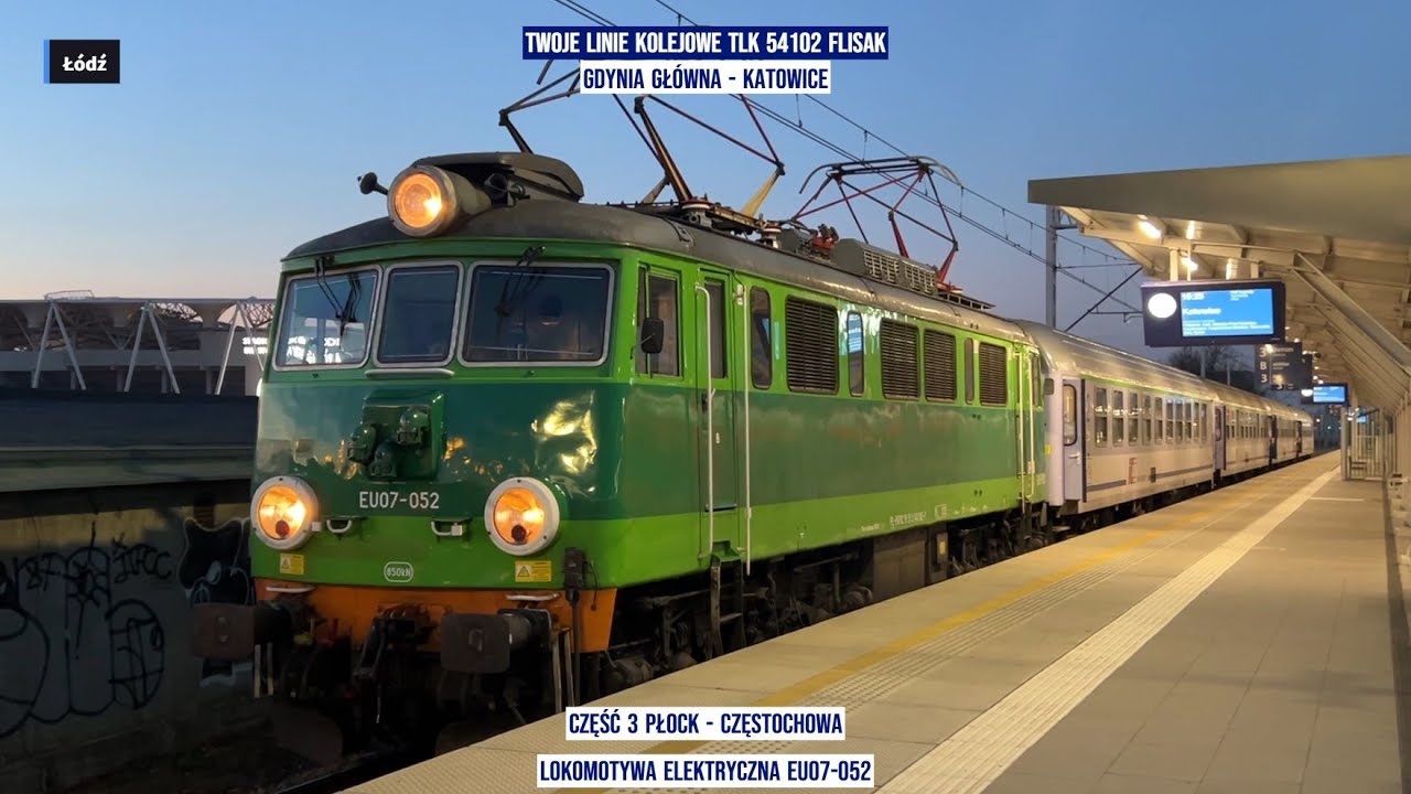 Poland Train Twoje Linie Kolejowe TLK 54102 FLISAK Gdynia Główna - Katowice Część 3 z tyłu pociągu