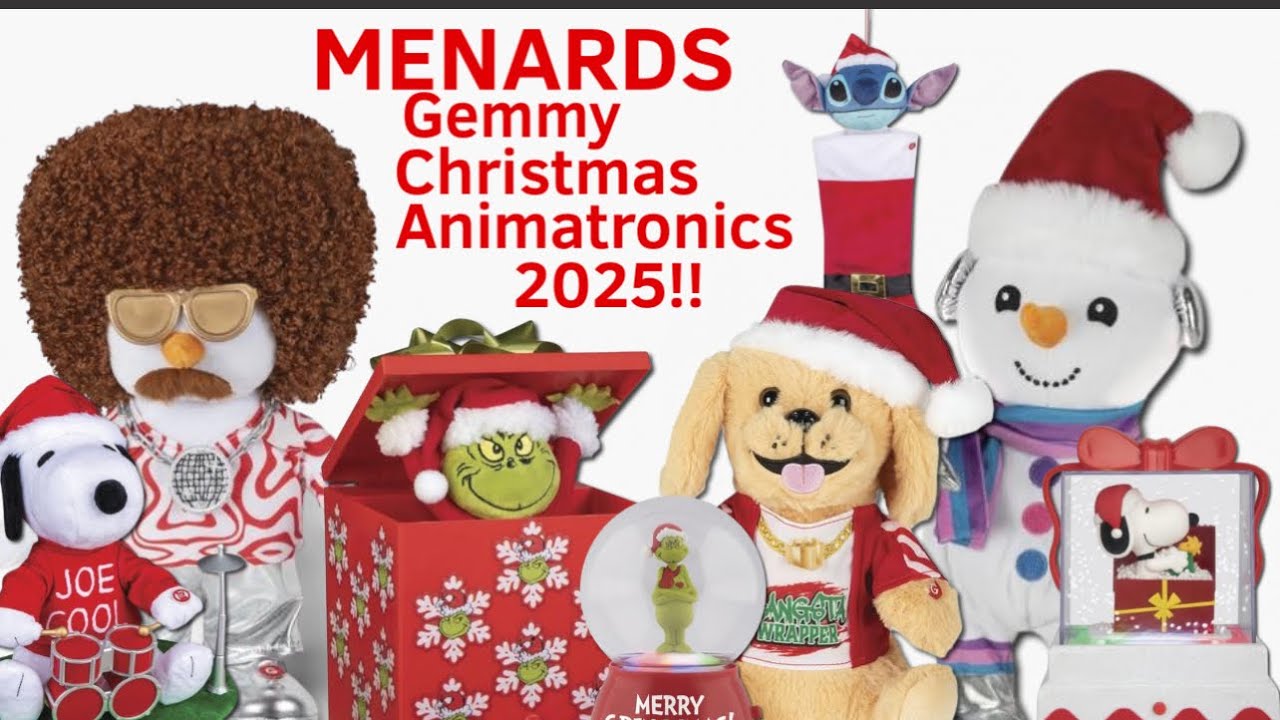 Рождественская коллекция аниматроников Menards Gemmy 2025! (КАЖДЫЙ ПРЕДМЕТ)