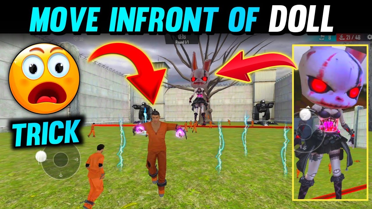 MOVE INFRONT OF DOLL TRICK IN RED LIGHT GREEN LIGHT MODE | TOP 5 TRICKS IN FREE FIRE