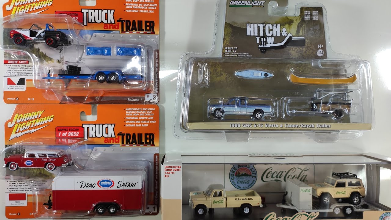 Recent Diecast Pickups #38 Hitch & Haul & Tow & Trailer sets! Johnny Lightning, M2, Greenlight.