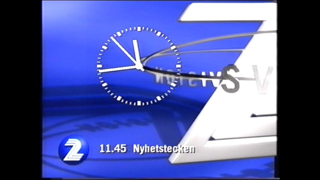 SVT2-klocka + Nyhetstecken (intro & outro) 1997