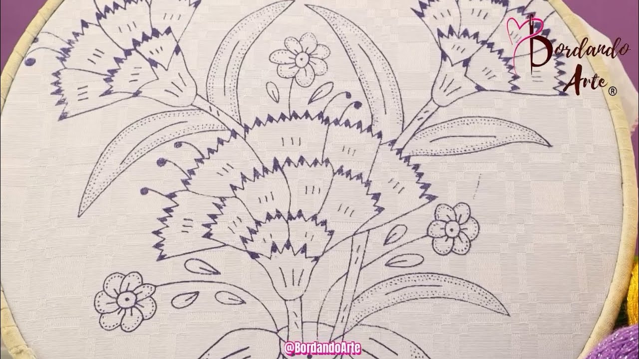 &iexcl;Es hermosa!😍INCREIBLE PUNTADA para BORDAR FLORES EN SERVILLETAS 🌼🌸