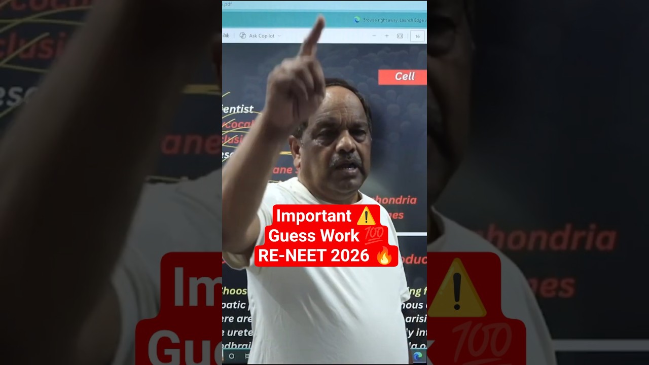 Important Guess Work was given in NEET, will be given in RE-NEET also 🔥💯 #newlightinstitute #neet...