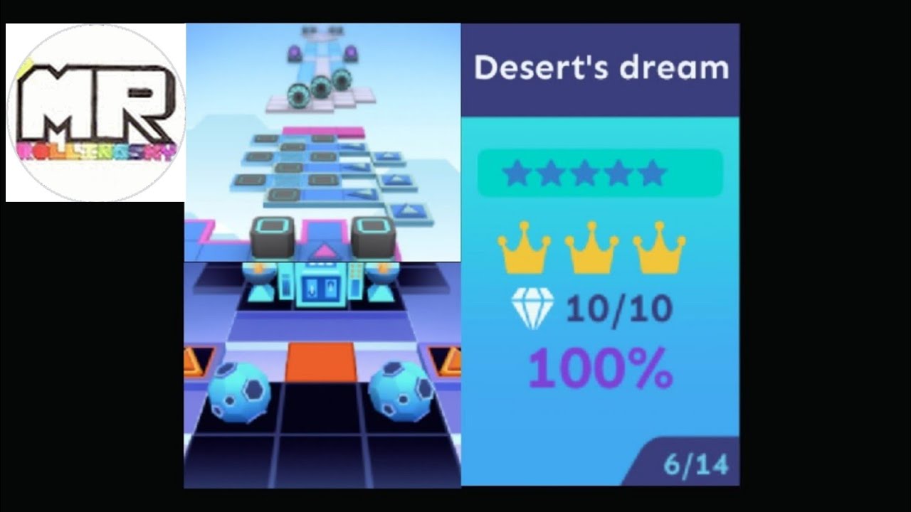 Rolling Sky Kepler's dream & Desert reskinned VS normal | Mr.誠仔