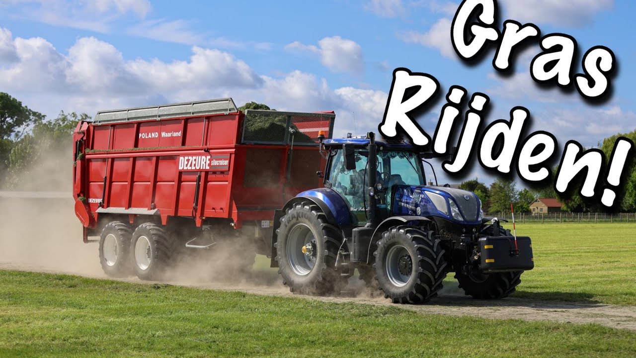 POV Grasrijden Met Newholland T7.245 en Dezeure Silocruiser! (#128)