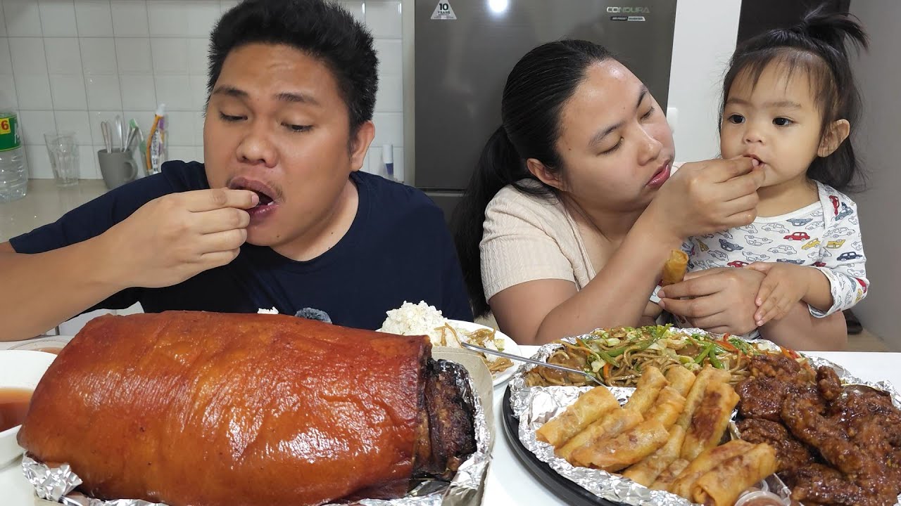 Lechon Belly Bilao with Mrs and Zeke
