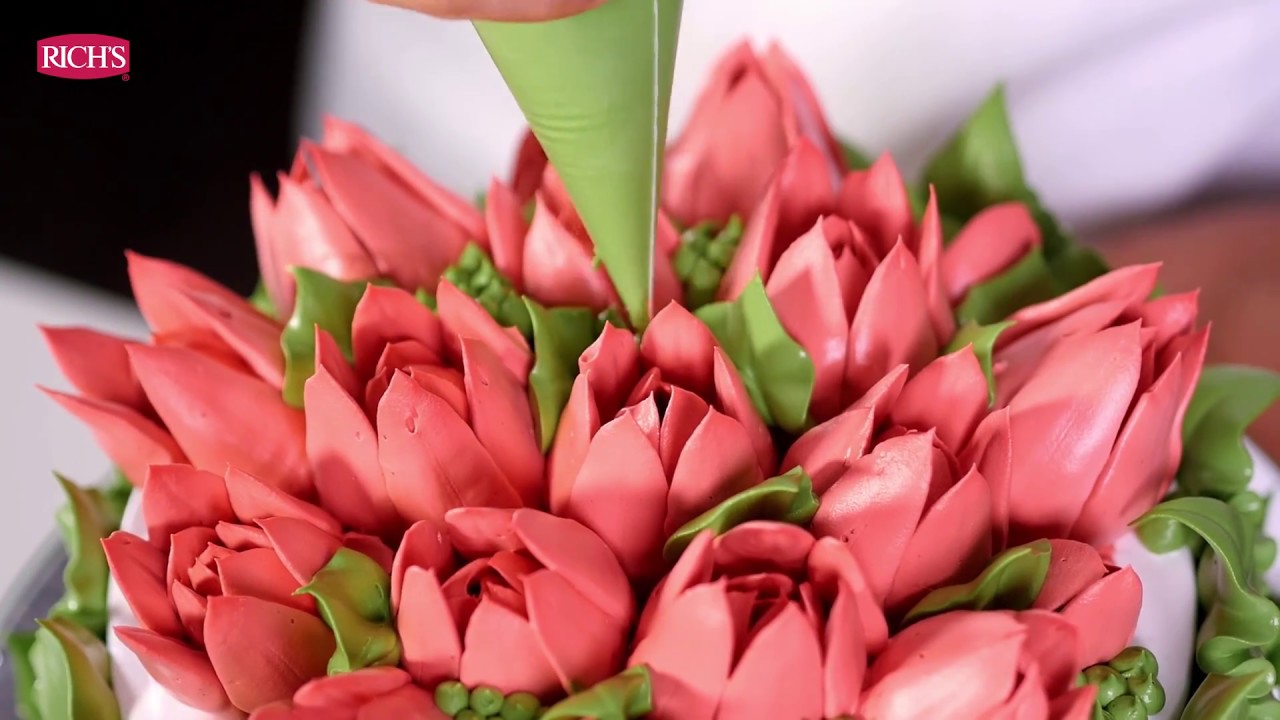 Cách làm bánh kem hoa tulip - Rich Products Vietnam