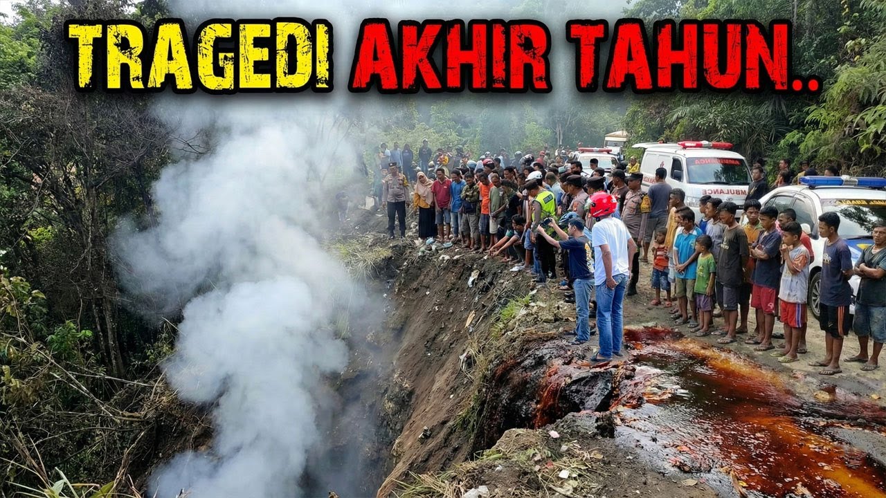 INNALILLAHI !!! TRAGEDI AKHIR TAHUN, Sitinjau Lauik Mengamuk Minyak CPO Tumpah Puluhan Ton