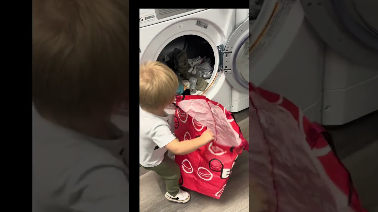 POV: You’re 2 Years Old and Already Doing Laundry Better Than Adults 😅 @Nicoscalilife 