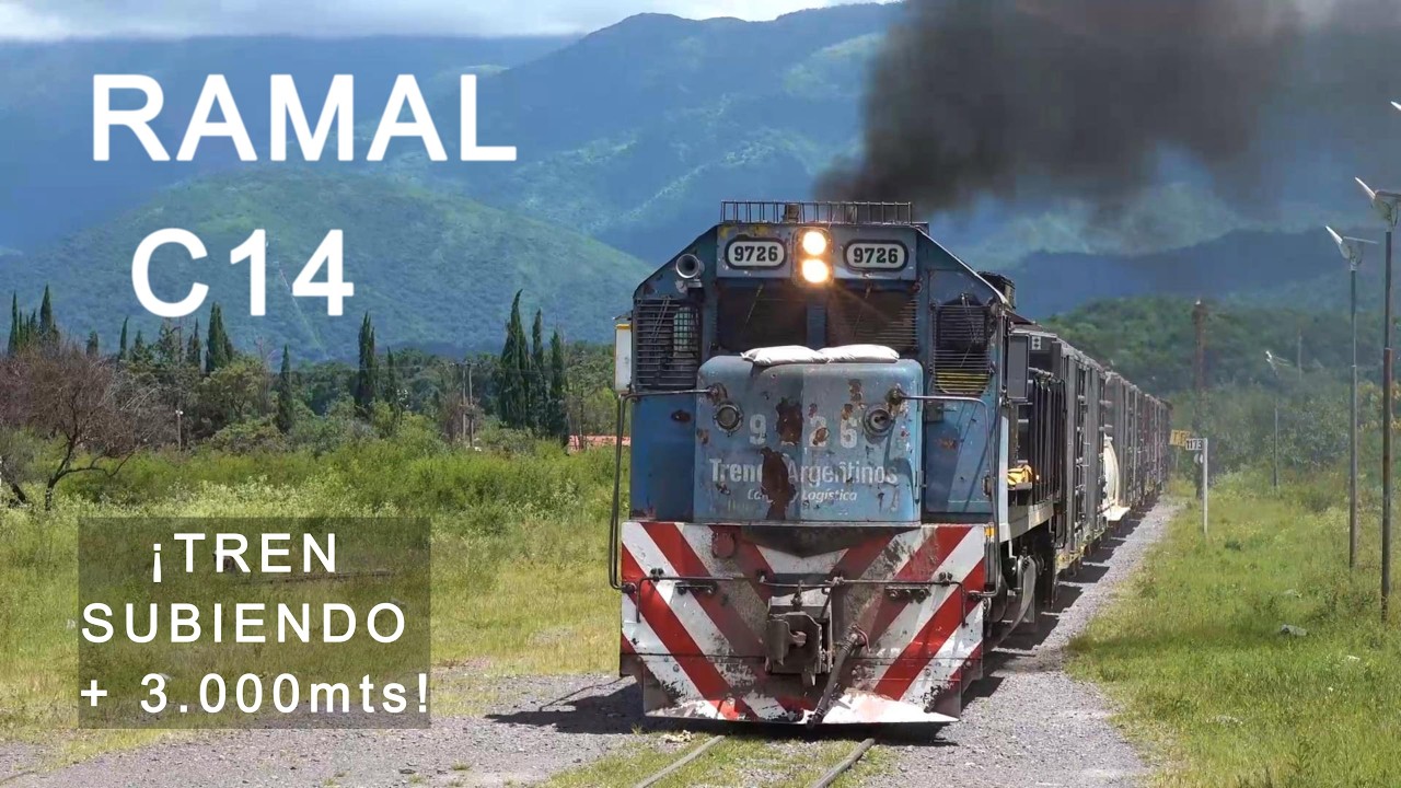 El Mítico Ramal C14 - SALTA Argentina -  Tren Cargado a OLACAPATO a MÁXIMA POTENCIA !!