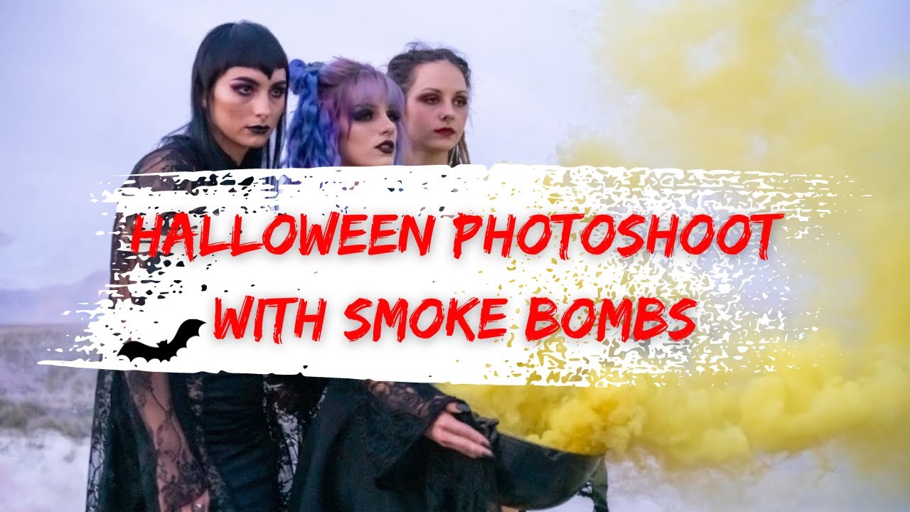 How To Do a Halloween Shoot with Smoke Bombs📸🎃