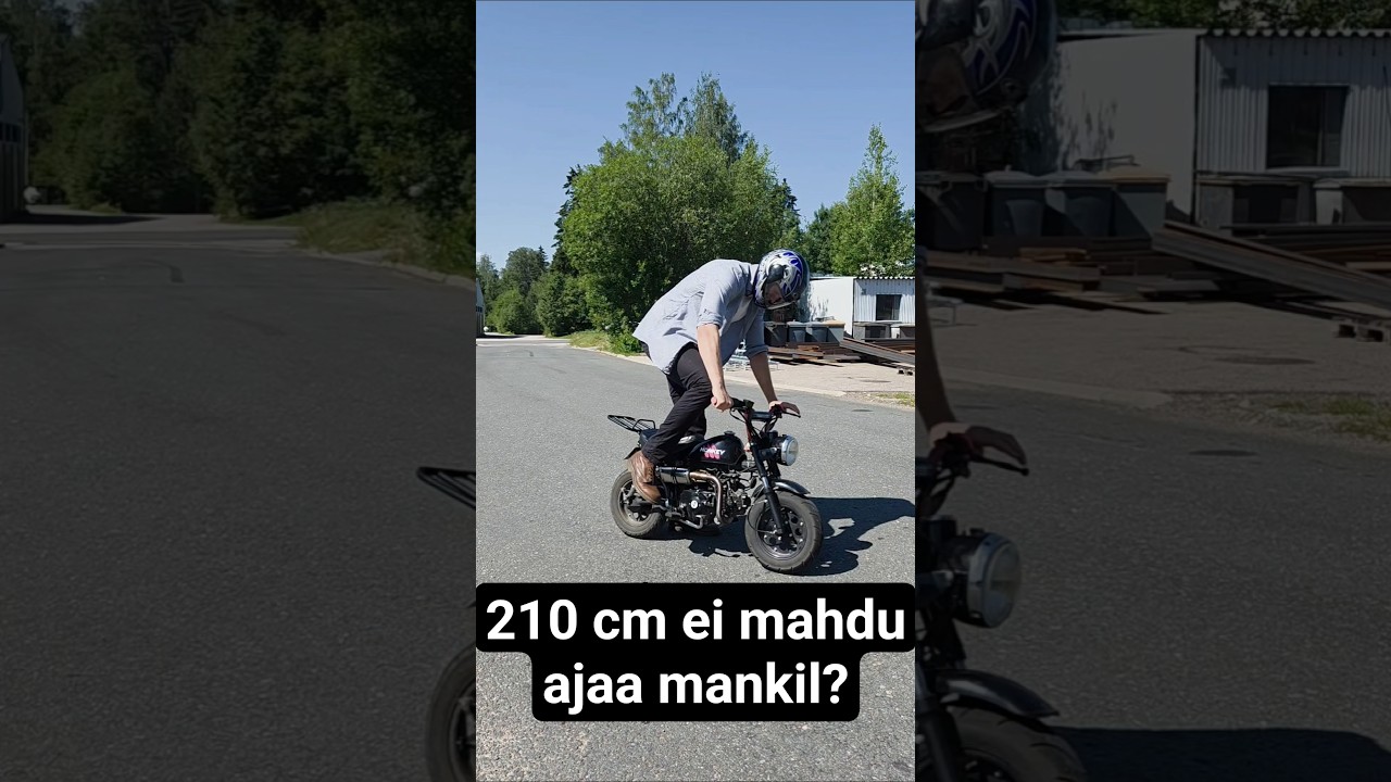 Mahtuuko 210 cm ja 120 kg ajaa täl mopol? 🤔 