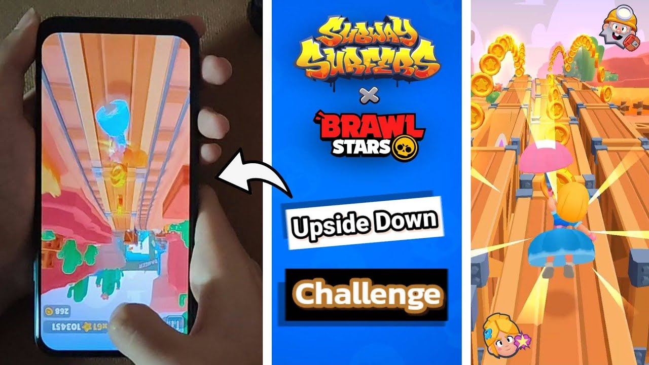 Subway Surfers &times; Brawl Stars (Upside Down) CHALLENGE 