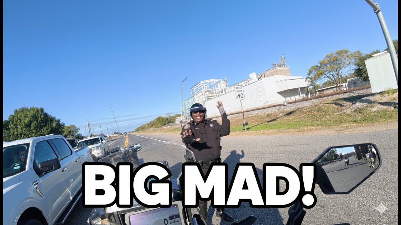 I get yelled at by a cop and drop my Africa Twin! | Riding from Buc-ee's to Buc-ee's in Katy, TX