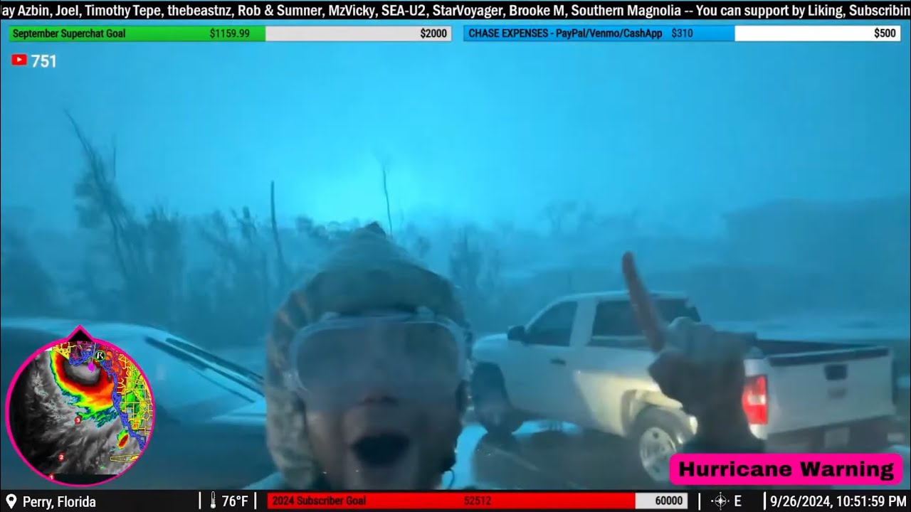 MAJOR HURRICANE HELENE LANDFALL in Perry, Florida (9/26/24) - LIVE AS IT HAPPENED