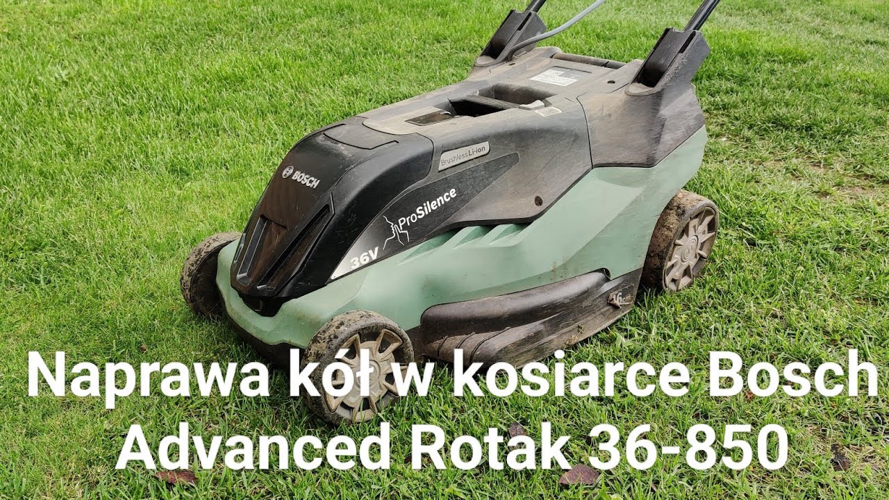 Naprawa kół w kosiarce Bosch Advanced Rotak 36-850