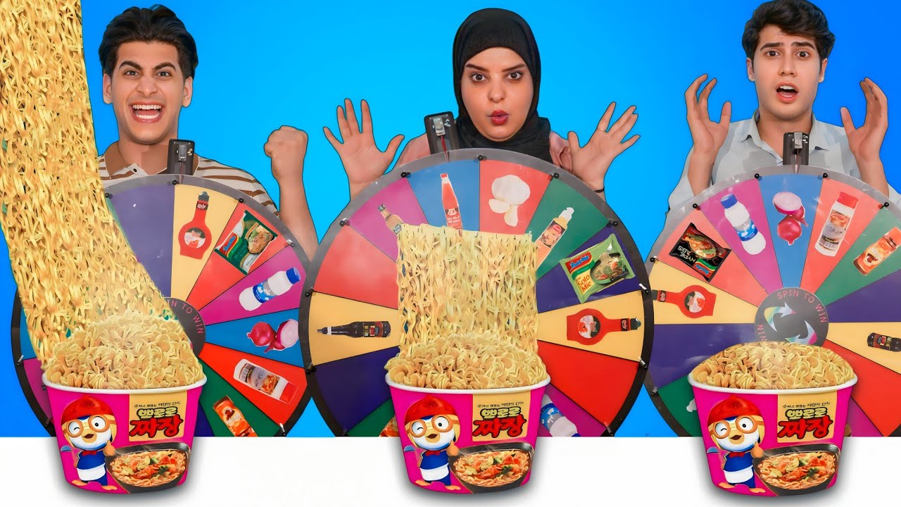 تحدي الاندومي بعجلة الحظ الغامضة ! العقاب كارثة