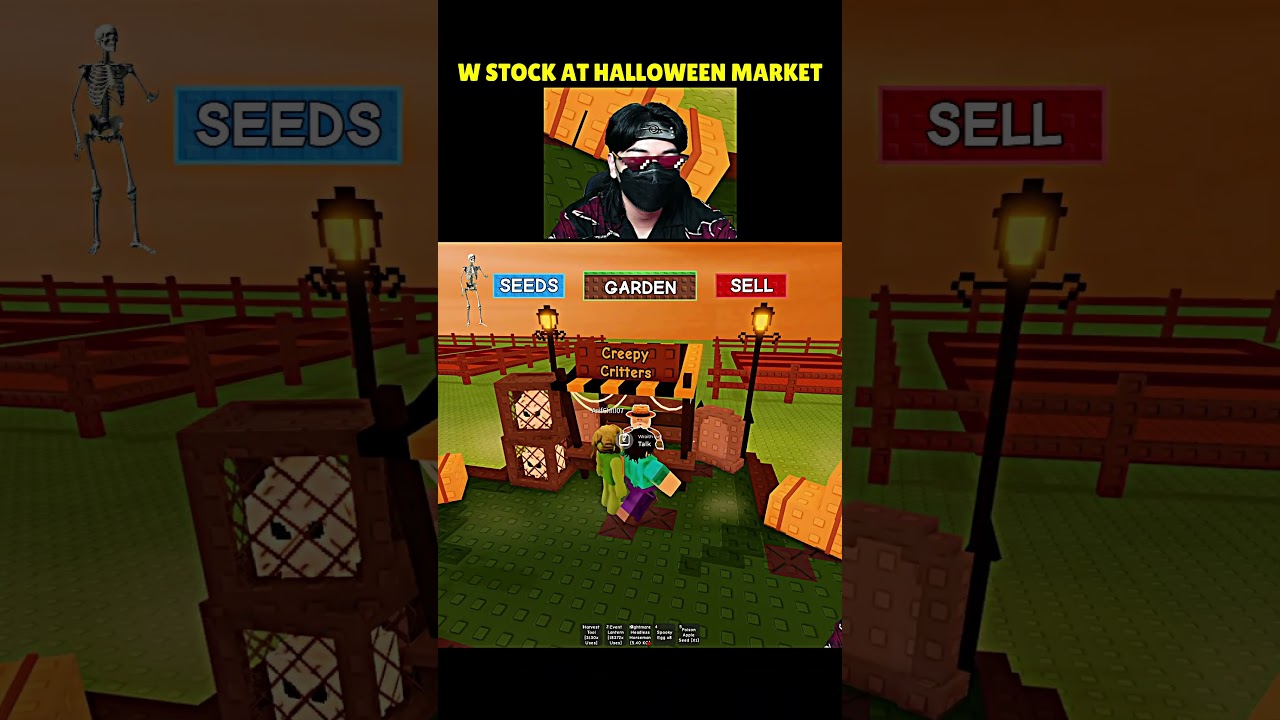W Stock in Halloween Market at New Update Grow a Garden