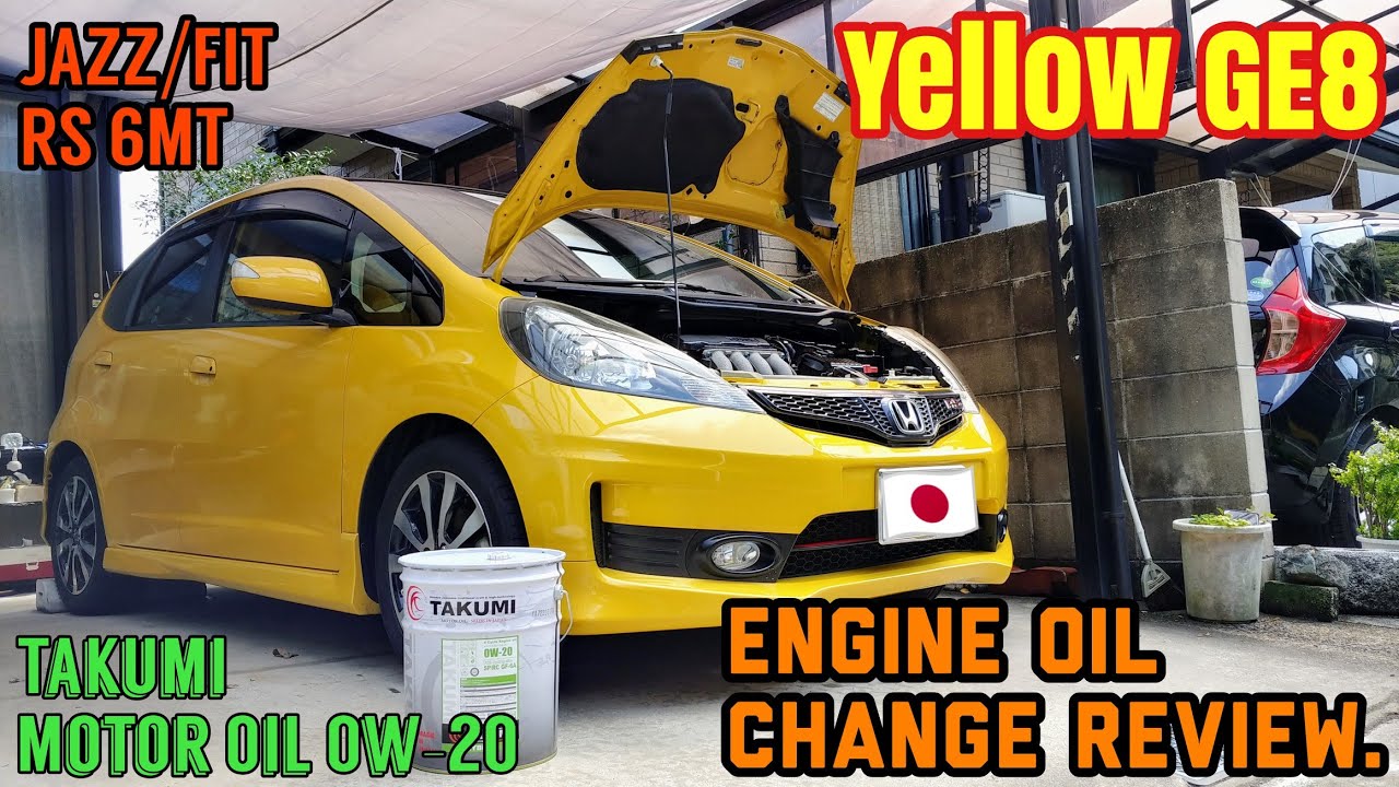 Honda Jazz/Fit RS GE8 engine oil change review.