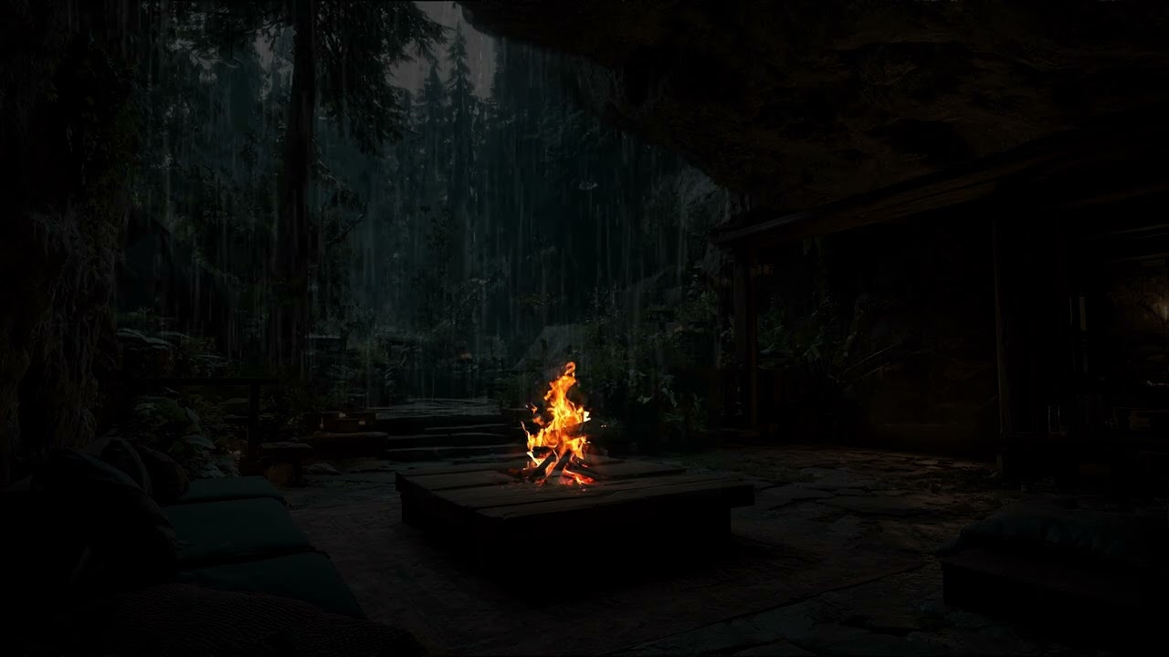 Rain Cave Relax | Deep Cave Rain Ambience for Peaceful Sleep and Stress Relief at Night