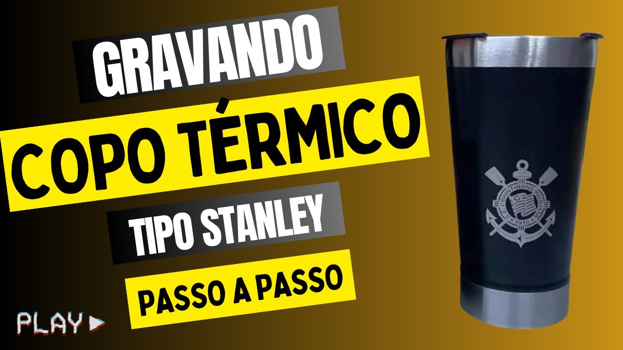 Como Gravar COPO TÉRMICO Tipo STANLEY Na Sculpfun S9 SEM EIXO ROTATIVO 📹