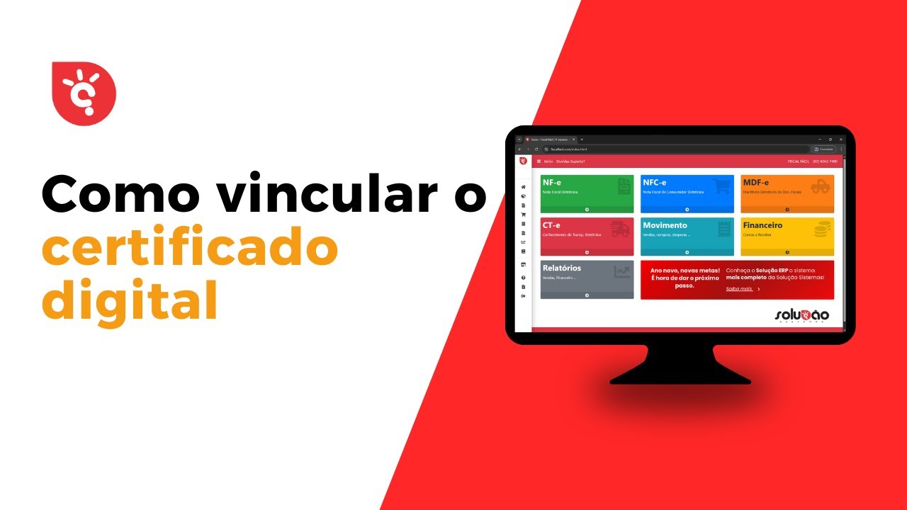 Como vincular o certificado digital - Fiscal Fácil