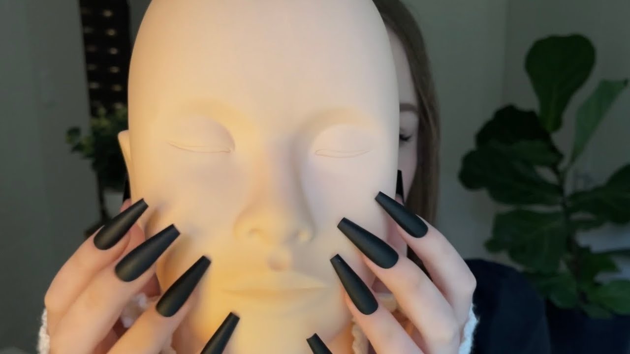 asmr triggers for sleep (personal attention, mouth sounds, long nails)
