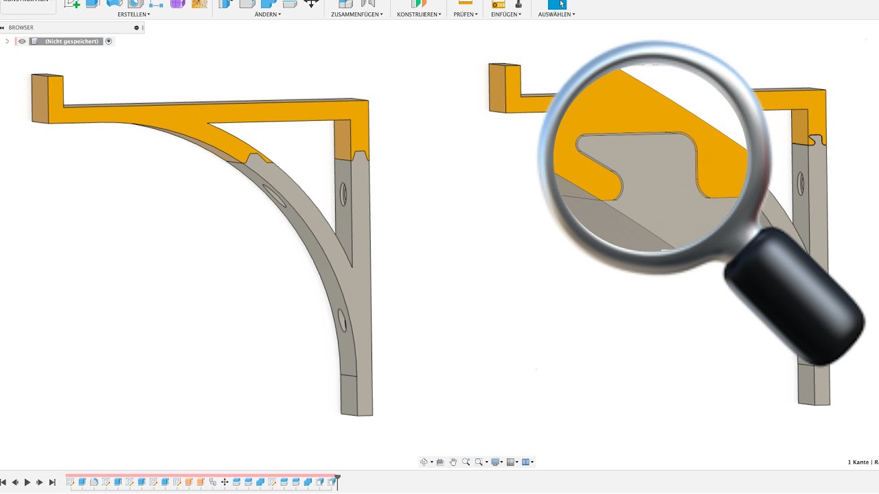 Was tun wenn der Drucker zu klein ist! Fusion 360 Tutorial Deutsch CAD
