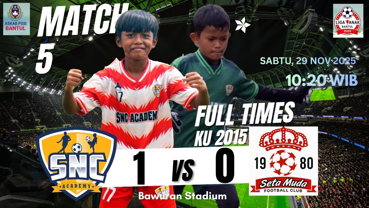 Match 5 Liga Anak Bantul KU 2015 SNC Academy vs Seta Muda