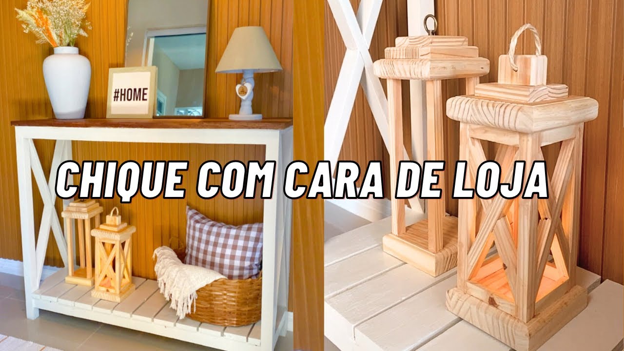 OLHA ESSA DECORAÇÃO CARA DE LOJA FEITO COM SOBRAS DE MADEIRAS!