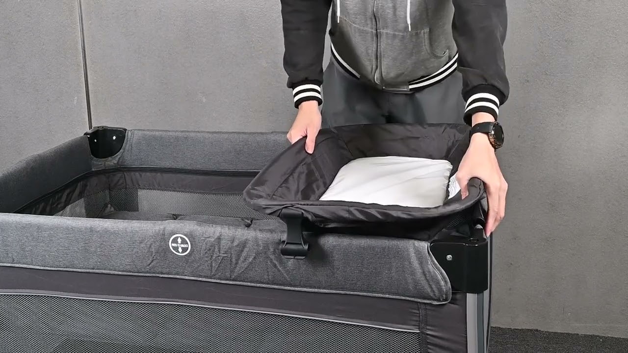 4-in-1 Foldable Baby Play Yard with Removable Cradle and Baby Changing Table - LIVINGbasics®