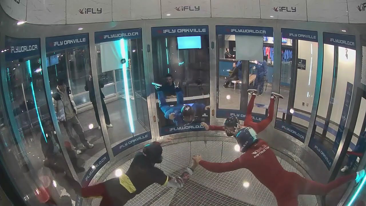 Flying 4-way belly in the wind tunnel for the first time